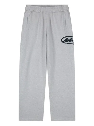 Arte Antwerp Logo-detail Elasticated-waistband Track Pants In Gray