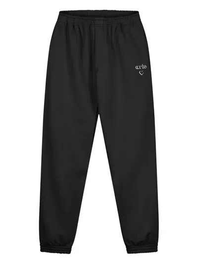 Arte Antwerp Logo-detail Heart Track Pants In Black