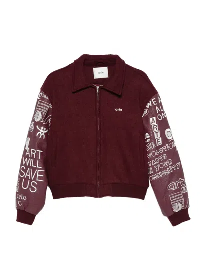 Arte Antwerp Logo-detail Jacket In Red