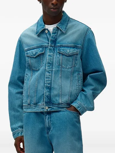 Arte Antwerp Logo-embroidered Jacket In Blue