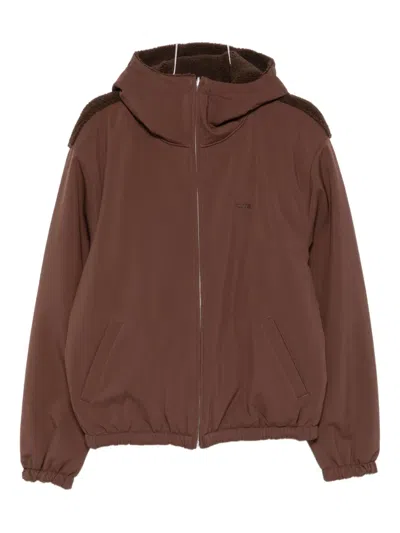 Arte Antwerp Logo-embroidered Jacket In Brown