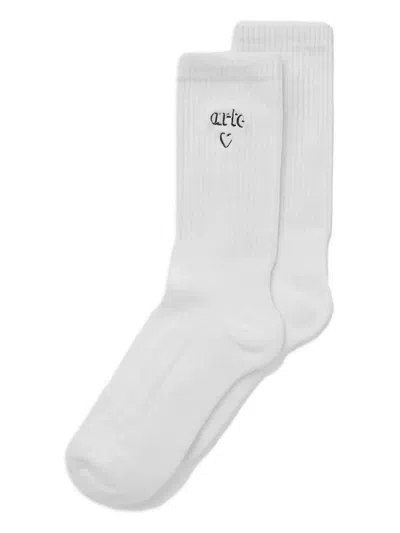Arte Antwerp Logo-heart Socks In White