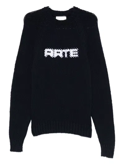 Arte Antwerp Logo Sweater In Black