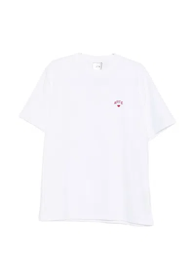 Arte Antwerp Logo-embroidered T-shirt In White