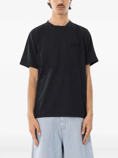 Arte Antwerp Logo-patch Mesh T-shirt In Black