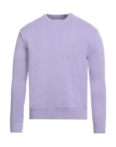 Arte Antwerp Man Sweater Lilac Size L Cotton In Purple