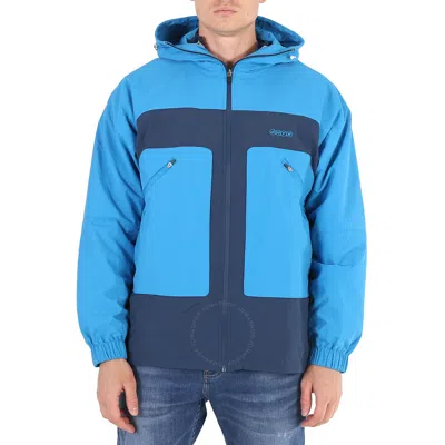 Arte Antwerp Men's Jeff Hooded Zipped Technical Waterproof Jacket In Blue