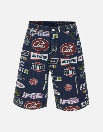 ARTE ANTWERP ARTE ANTWERP MULTICOLOR GRAPHIC COTTON SHORTS