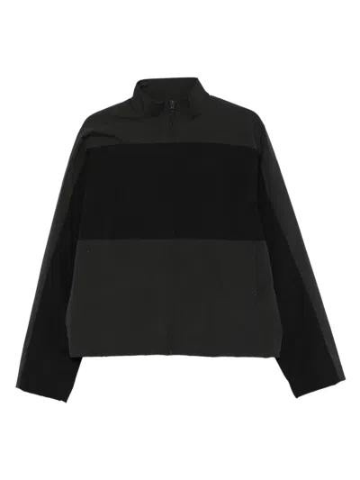 Arte Antwerp Panelled Zip-up Jacket In Black