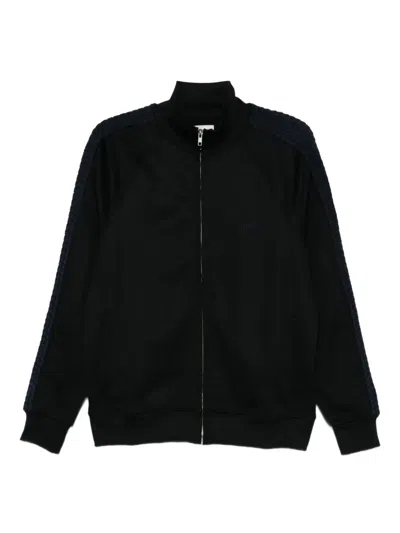 Arte Antwerp Panelled Zip-up Track Jacket In Black