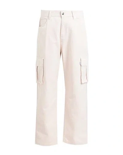Arte Antwerp Peter Detail Pocket Man Pants Cream Size 36 Cotton In White
