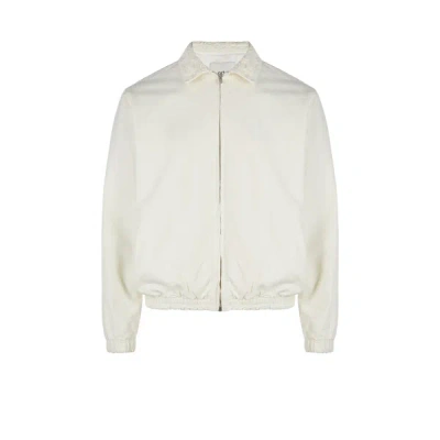 Arte Antwerp Plain Cotton Bomber Jacket In White