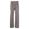 Arte Antwerp Printed Abstract Cotton Pants In Blue/beige