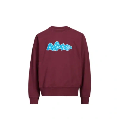 Arte Antwerp Pull Col Rond En Coton In Burgundy