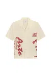 Arte Antwerp Red Print Beige Shirt In Neutral