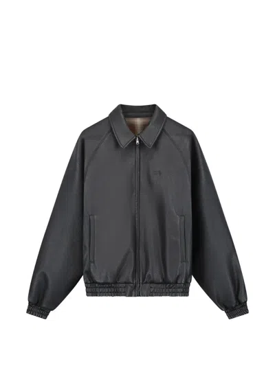 Arte Antwerp Reversible Check-pattern Jacket In Black