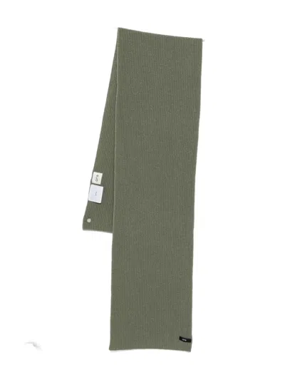 Arte Antwerp Ribbed-knit Scarf In Green
