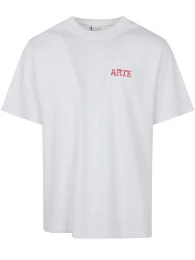 Arte Antwerp Rounded Parts Print T-shirt In White
