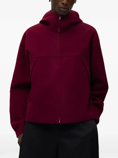 Arte Antwerp Seam-detail Jacket In Burgundy