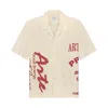 Arte Antwerp Red Print Beige Shirt In Neutral