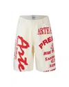 Arte Antwerp Shorts Red Print In Cream