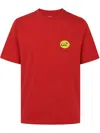 Arte Antwerp Small Circled Bird Logo T-shirt In Red
