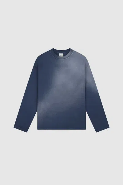 Arte Antwerp Stencil Sunfade Long Sleeve T-shirt In Navy