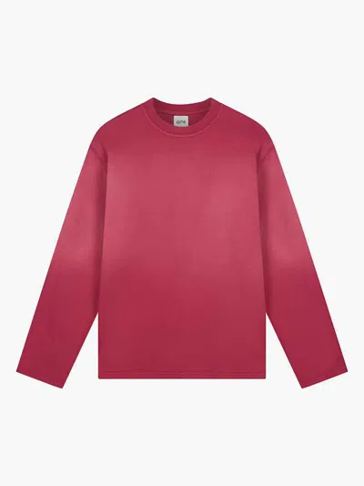 Arte Antwerp Stencil Sunfade Long-sleeve Shirt In Bordeaux