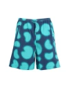 Arte Antwerp Stolp Print Man Shorts & Bermuda Shorts Slate Blue Size Xl Viscose In Blue