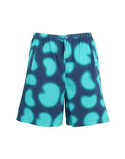 Arte Antwerp Stolp Print Man Shorts & Bermuda Shorts Slate Blue Size Xl Viscose