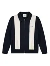 Arte Antwerp Striped Zip-up Cardigan In Animal Print