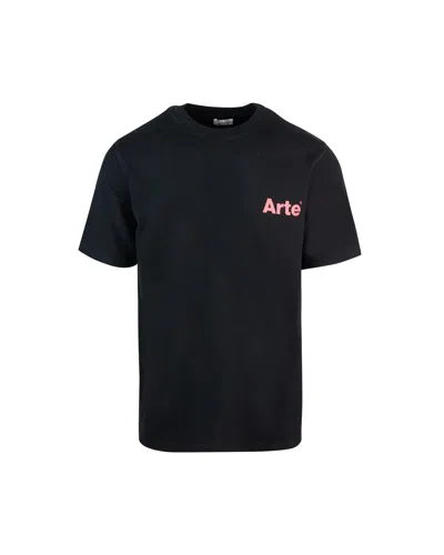 Arte Antwerp T-shirt Teo Back Heart Nera In Black