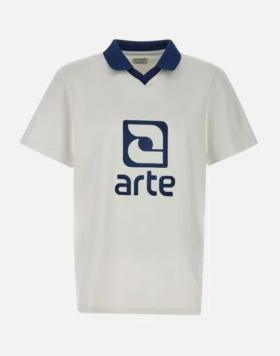Arte Antwerp White V Neck Logo T Shirt