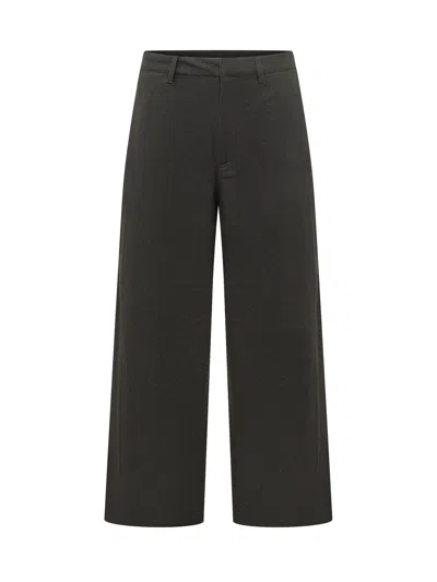 Arte Antwerp Wool-blend Pleated Pants In Black