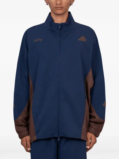 Arte Antwerp X Adidas Z.n.e. Material Mix Panelled Track Jacket In Blue