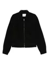 Arte Antwerp Zip-up Corduroy Jacket In Black