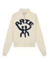 Arte Antwerp Zip-up Embroidered Cardigan In Neutral