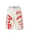 Arte 'red Print' Cotton Shorts In Toni Neutri