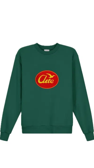 Arte Bird Logo Crewneck In Green