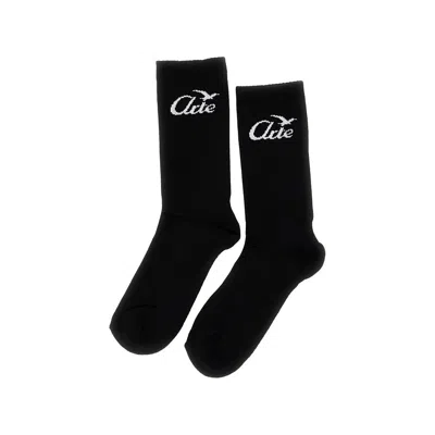 Arte 'bird' Logo Socks In Black
