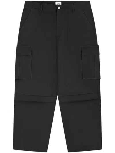 Arte Cargo Ribstop Pants With Straight Leg Design In Black