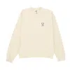 Arte Carlos Small Heart Crewneck Men's Lightweight Crewneck Sweatshirt Cream In Cream