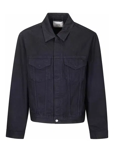 Arte Circle Logo Jeans Jacket In Black