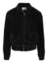 Arte Corduroy Jacket With Logo Embroidery In Black