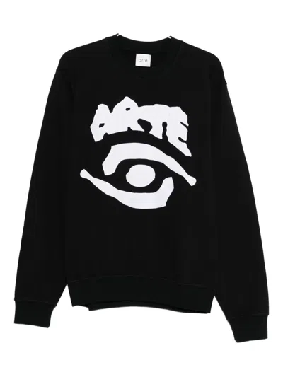 Arte Eye Front Crewneck Clothing In Black