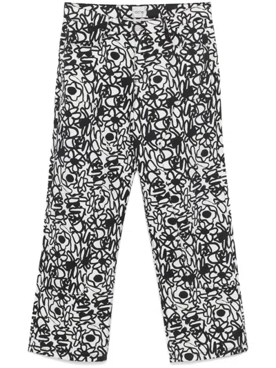 Arte Floral-print Trousers In Multicolor