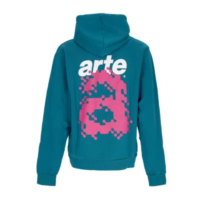 Arte Harmon Back A Pixel Hoodie Men's Lightweight Hoodie Blue Lagoon