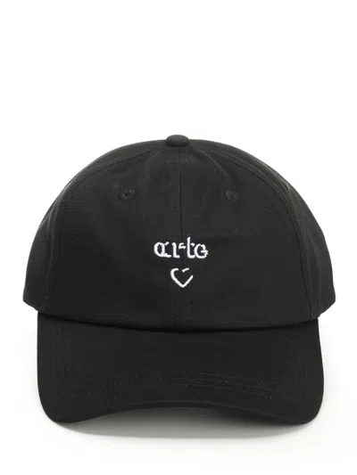 Arte Heart Logo Cap Hats Black