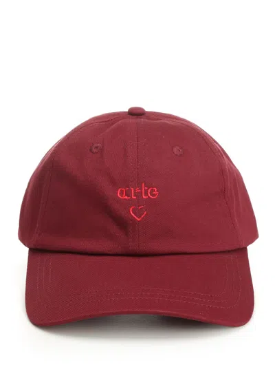 Arte Heart Logo Cap Hats Bordeaux