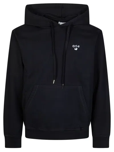 Arte Heart Logo Hoodie For Men In Brown